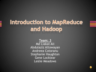 Introduction to MapReduce and Hadoop