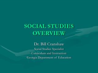 SOCIAL STUDIES OVERVIEW