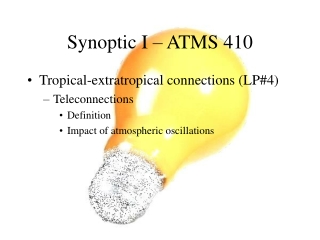 Synoptic I – ATMS 410