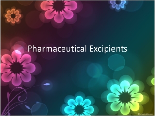 Pharmaceutical Excipients