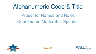 Alphanumeric Code &amp; Title