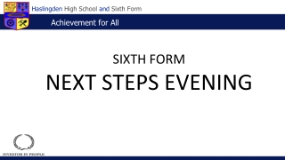 SIXTH FORM NEXT STEPS EVENING