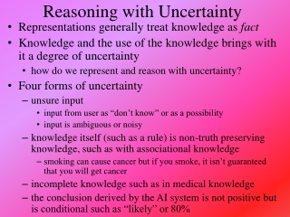 Reasoning with Uncertainty