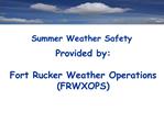 Summer Weather Safety