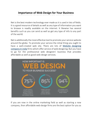 Importance of Web Design for Your Business