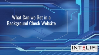 What Can we Get in a Background Check Website