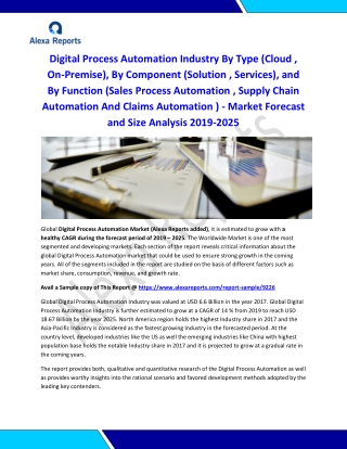 Global Digital Process Automation Industry By Type