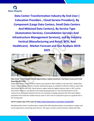 Global Data Center Transformation Industry By End-User