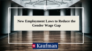 New Employment Laws To Reduce The Gender Wage Gap