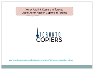 Xerox Altalink Copiers in Toronto