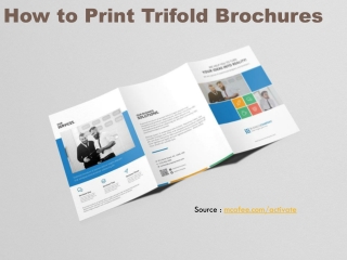 How to Print Trifold Brochures – Mcafee.com/activate