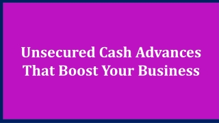 Cresthill Capital - Unsecured Cash Advances That Boost Your Business