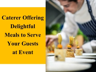 Caterer Offering Delightful Meals to Serve Your Guests at Event