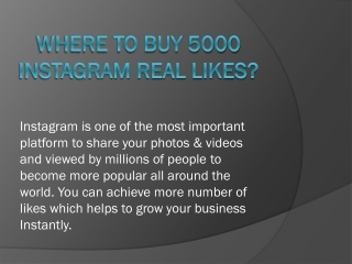 Where to Buy 5000 Instagram Real Likes?