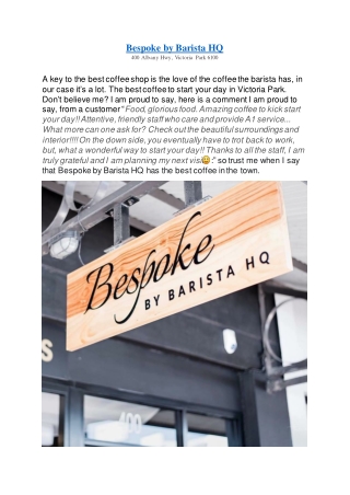 Bespoke by barista hq