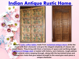 Indian Antique Rustic Home