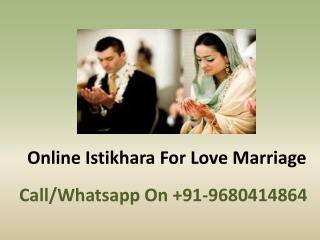 Online Istikhara For Love Marriage