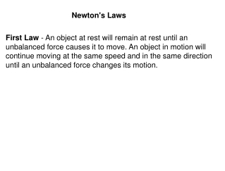 Newton's Laws