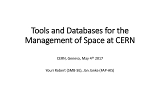 Tools and Databases for the Management of Space at CERN