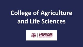 College of Agriculture and Life Sciences