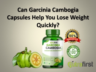 Quickly Lose Unwanted Weight With Garcinia Cambogia Capsules