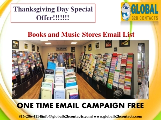 Books and Music Stores Email List