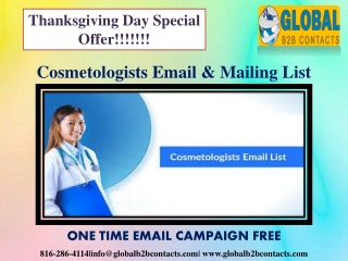 Cosmetologists Email & Mailing List
