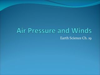 Air Pressure and Winds