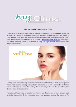 Why you should Visit Aesthetic Clinic