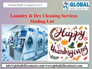 Laundry & Dry Cleaning Services Mailing List