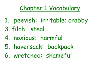 Chapter 1 Vocabulary