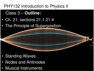 PHY132 Introduction to Physics II Class 3 – Outline: