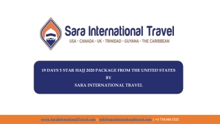 19 Days 5 star Hajj 2020 package from USA | Sara International Travel