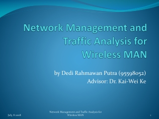 Network Management and Traffic Analysis for Wireless MAN