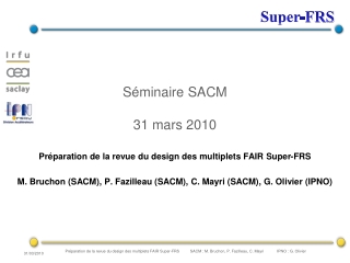 Séminaire SACM 31 mars 2010