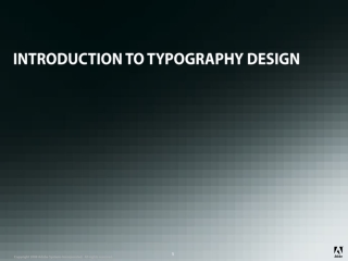 INTRODUCTION TO TYPOGRAPHY DESIGN