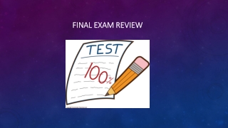 Final exam review