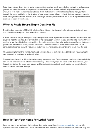 Radon In Houses Connected To Nukes And X-Ray Radiation