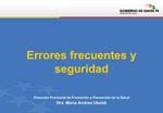 Errores frecuentes y seguridad