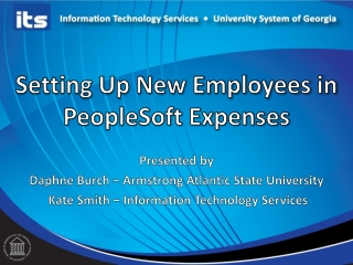 Setting Up New Employees in PeopleSoft Expenses