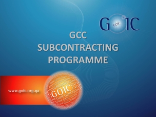 GCC SUBCONTRACTING PROGRAMME