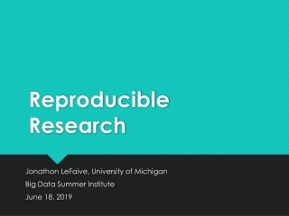 Reproducible Research