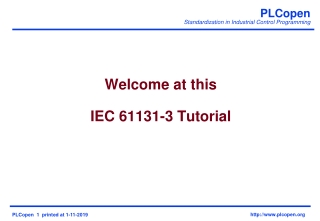 Welcome at this IEC 61131-3 Tutorial