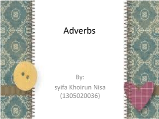 Adverbs