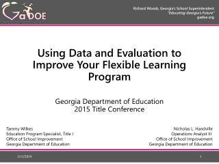 Using Data and Evaluation to Improve Your Flexible Learning Program