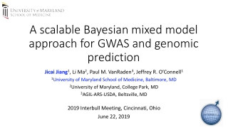 A scalable Bayesian mixed model approach for GWAS and genomic prediction