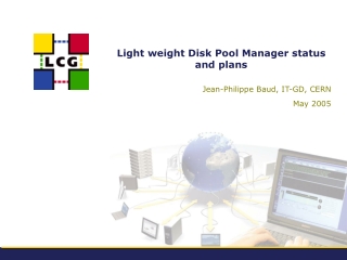 Light weight Disk Pool Manager status and plans