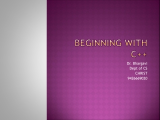 Beginning with C++