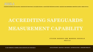 Accrediting Safeguards Measurement Capability