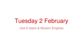 Tuesday 2 February